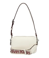 CALVIN KLEIN SIGNATURE LOGO STRAP Torba na aparat fotograficzny o podw&oacute;jnej funkcji smagliczka biała - Torby damskie - 3