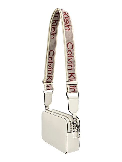 SIGNATURE LOGO STRAP Torba na aparat fotograficzny o podw&oacute;jnej funkcji smagliczka biała - Torby damskie