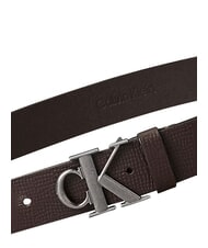 CALVIN KLEIN CK HARDWARE Pasek sk&oacute;rzany ck ciemnobrązowy - Paski - 3