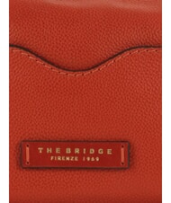 THE BRIDGE GEMMA  Sk&oacute;rzane etui kosmetyczne spalone pomarańczowe abb. złoto - Kosmetyczka - 5