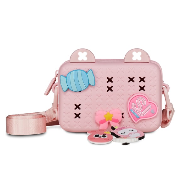 GIRLY PINS Torba na ramię LIZAK R&Oacute;ŻOWY        - Torby i akcesoria dla dzieci