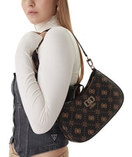 GUESS EMELIE LOGO Torba na ramię logo espresso - Torby damskie - 5