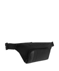 PIQUADRO P16PLUS SPCIAL Torba biodrowa z tkaniny i sk&oacute;ry pochodzącej z recyklingu Czarny - Marsupium - 2