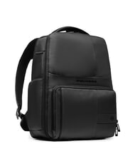 PIQUADRO WOLLEM Plecak na laptopa 14" ze sk&oacute;ry mieszanej Czarny - Plecaki na laptopa do pracy - 3