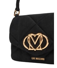 LOVE MOSCHINO EMBOSSED Mała torebka z paskiem na ramię Czarny - Torby damskie - 5