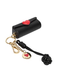 LOVE MOSCHINO CHARMS Brelok z metalowym logo czarny/czerwony/czarny - Brelok - 3