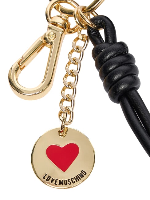 CHARMS Brelok z metalowym logo czarny/czerwony/czarny - Brelok