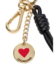 LOVE MOSCHINO CHARMS Brelok z metalowym logo czarny/czerwony/czarny - Brelok - 4