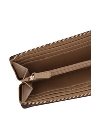 LOVE MOSCHINO EMBOSSED Duży portfel zapinany na zamek czekolada - Portfele damskie - 5
