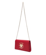 LOVE MOSCHINO SMART DAILY Kopert&oacute;wka z metalowym paskiem na ramię CZERWONY - Torby damskie - 3