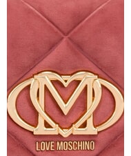 LOVE MOSCHINO EMBOSSED Torba na ramię, podw&oacute;jna mobilność antyczny r&oacute;ż - Torby damskie - 5