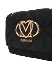 LOVE MOSCHINO EMBOSSED Mała torebka na ramię z łańcuszkiem Czarny - Torby damskie - 5