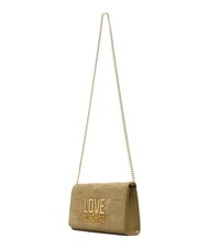 LOVE MOSCHINO PATCHY Kopert&oacute;wka z łańcuszkiem piasek - Torby damskie - 4