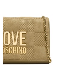 LOVE MOSCHINO PATCHY Kopert&oacute;wka z łańcuszkiem piasek - Torby damskie - 5