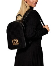 LOVE MOSCHINO PATCHY Plecak z logo Czarny - Torby damskie - 6
