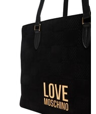 LOVE MOSCHINO PATCHY Torba na zakupy, torba na ramię Czarny - Torby damskie - 5