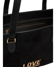LOVE MOSCHINO PATCHY Torba na zakupy, torba na ramię Czarny - Torby damskie - 6