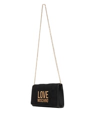 LOVE MOSCHINO PATCHY Kopert&oacute;wka z łańcuszkiem Czarny - Torby damskie - 3