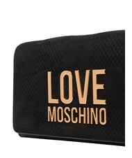 LOVE MOSCHINO PATCHY Kopert&oacute;wka z łańcuszkiem Czarny - Torby damskie - 5
