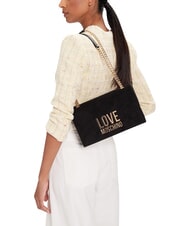 LOVE MOSCHINO PATCHY Torba na ramię z łańcuszkiem - Torby damskie