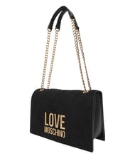 LOVE MOSCHINO PATCHY Torba na ramię z łańcuszkiem Czarny - Torby damskie - 3
