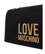 LOVE MOSCHINO PATCHY Torba na ramię z łańcuszkiem Czarny - Torby damskie - 5