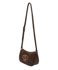 LOVE MOSCHINO EMBOSSED Mała torba na ramię czekolada - Torby damskie - 3