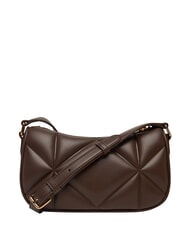 LOVE MOSCHINO EMBOSSED Mała torba na ramię czekolada - Torby damskie - 4