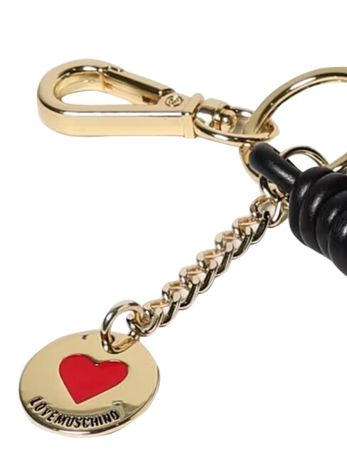 CHARMS Brelok z metalowym logo czarny/czerwony/czarny - Brelok