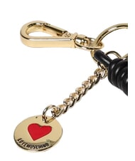 LOVE MOSCHINO CHARMS Brelok z metalowym logo czarny/czerwony/czarny - Brelok - 3