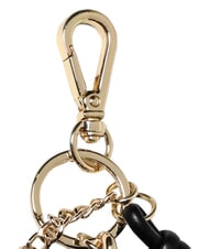 LOVE MOSCHINO CHARMS Brelok z metalowym logo czarny/czerwony/czarny - Brelok - 4