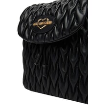 LOVE MOSCHINO DEMURE Plecak z łańcuszkowymi paskami na ramię Czarny - Torby damskie - 5