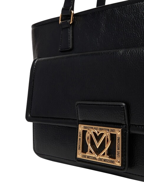 EMBOSSED Torba na zakupy, podw&oacute;jna przenośność Czarny - Torby damskie