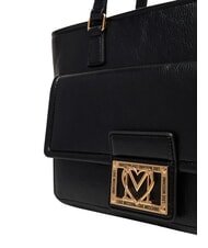 LOVE MOSCHINO EMBOSSED Torba na zakupy, podw&oacute;jna przenośność Czarny - Torby damskie - 5