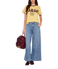 LOVE MOSCHINO EMBOSSED Plecak z kieszenią przednią wino - Torby damskie - 6