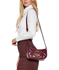 LOVE MOSCHINO EMBOSSED Torba na ramię, podw&oacute;jna mobilność wino - Torby damskie - 4