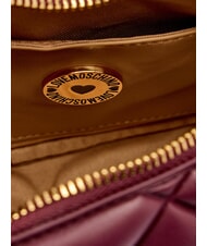LOVE MOSCHINO EMBOSSED Torba na ramię, podw&oacute;jna mobilność wino - Torby damskie - 8