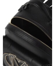 LOVE MOSCHINO LOGO Plecak z kieszenią przednią Czarny - Torby damskie - 4