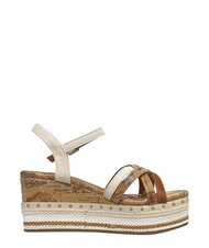 ALVIERO MARTINI PRIMA CLASSE GEO Sandały na koturnie NATURALNY - Buty damskie - 4