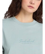 TIMBERLAND LUSH COMFORT Koszulka bawełniana srebrno-niebieski - Koszulki i topy damskie - 5