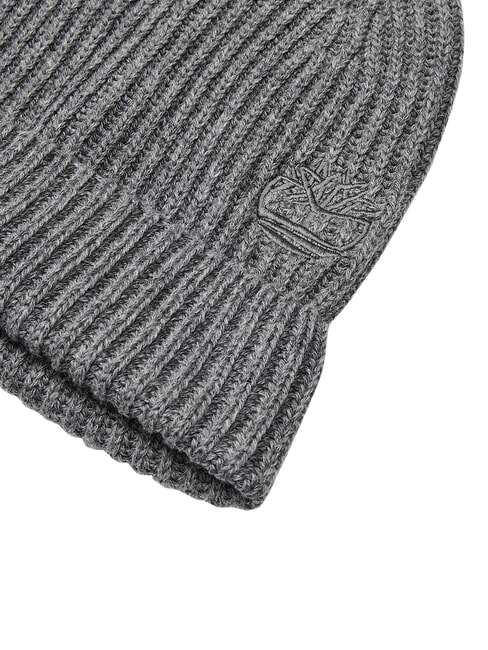WOOL Czapka z mieszanki wełny ciemny/szary/wrzosowy - Włosy