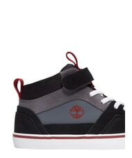TIMBERLAND STONE JUMP MID Mieszane sk&oacute;rzane trampki ciemnoszary zamsz - Buty dziecięce - 9