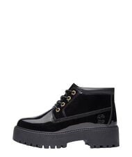 TIMBERLAND STONE STREET Wodoodporne sk&oacute;rzane botki czarna lakierowana sk&oacute;ra - Buty damskie - 7