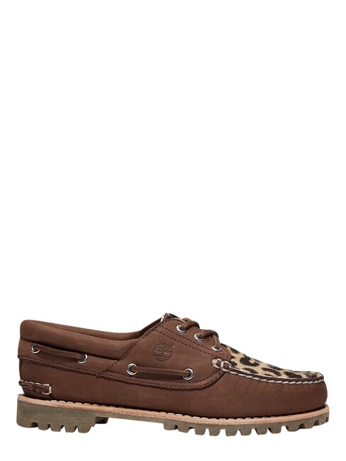 AUTHENTIC Buty ze sk&oacute;ry zamszowej średni brązowy nubuk - Buty damskie