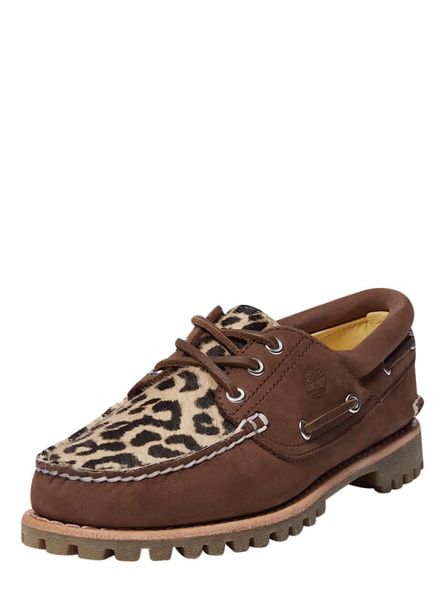 AUTHENTIC Buty ze sk&oacute;ry zamszowej średni brązowy nubuk - Buty damskie