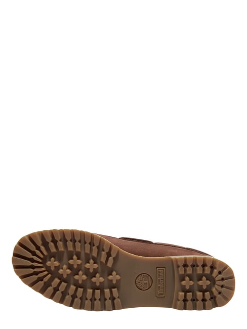 AUTHENTIC Buty ze sk&oacute;ry zamszowej średni brązowy nubuk - Buty damskie