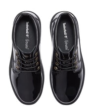 TIMBERLAND STONE STREET Wodoodporne sk&oacute;rzane botki czarna lakierowana sk&oacute;ra - Buty damskie - 6