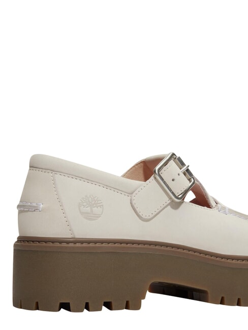 STONE STREET BUCKLE Sk&oacute;rzane buty na platformie naturalny nubuk - Buty damskie