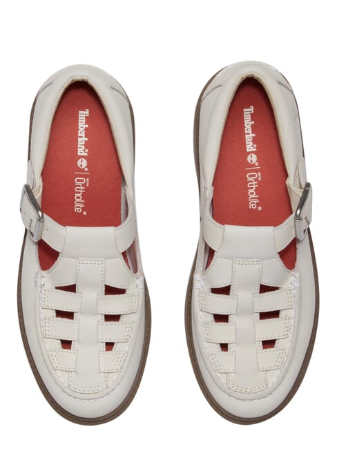 STONE STREET BUCKLE Sk&oacute;rzane buty na platformie naturalny nubuk - Buty damskie