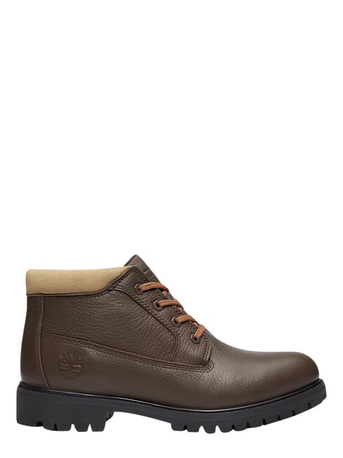 PREMIUM MID  Wodoodporne sk&oacute;rzane botki ciemnobrązowy fg w olv - Buty męskie